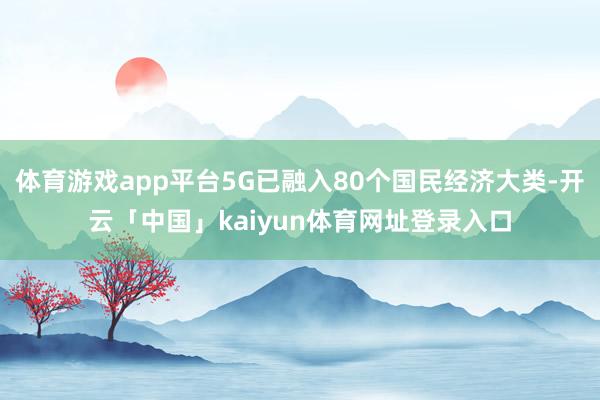 体育游戏app平台5G已融入80个国民经济大类-开云「中国」kaiyun体育网址登录入口